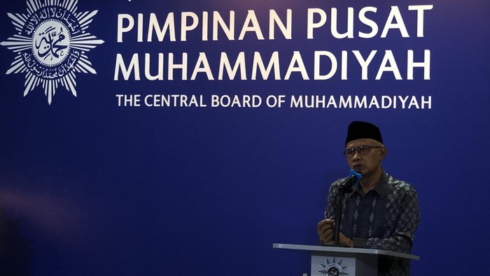 Ketum PP Muhammadiyah Haedar Nashir di kantor PP Muhammadiyah, Kota Jogja, Senin (16/3/2026).