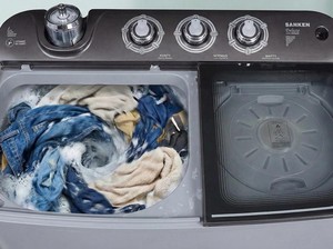 4 Rekomendasi Mesin Cuci 2 Tabung Sanken, Awet dan Kapasitas Besar