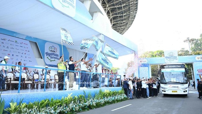 Pemerintah resmi melepas keberangkatan bus dari Program Mudik Gratis BUMN 2026 di Ring Road Gelora Bung Karno (GBK), Senayan, Jakarta. Program tersebut diikuti oleh 116.688 pemudik.