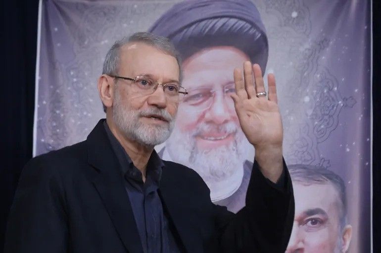 Ali Larijani, in Tehran [File: Majid Asgaripour/WANA (West Asia News Agency) via Reuters]