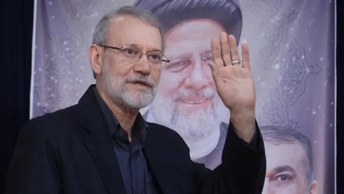 Ali Larijani, in Tehran [File: Majid Asgaripour/WANA (West Asia News Agency) via Reuters]
