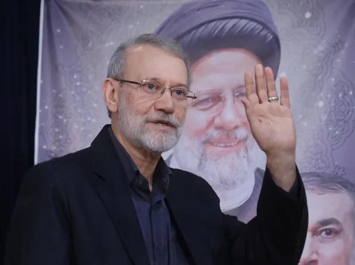Ali Larijani, in Tehran [File: Majid Asgaripour/WANA (West Asia News Agency) via Reuters]