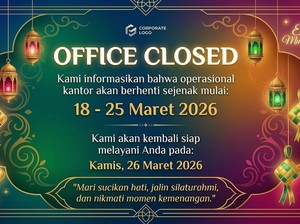 25 Contoh Pengumuman Libur Lebaran 2026: Perusahaan, Sekolah, hingga Toko