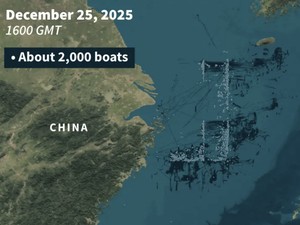 Misteri Ribuan Kapal Nelayan China Bentuk Formasi Aneh
