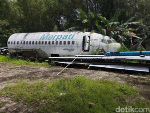 Mengenang Kejayaan Maskapai Merpati di Gudang Bangkai Pesawat Sukoharjo