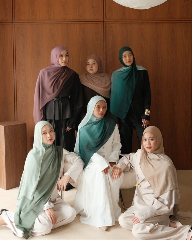 Koleksi hijab bahan viscose untuk Lebaran dari Leu.