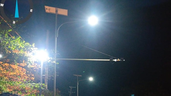 Lampu jalan di Lampung yang sudah diperbaiki