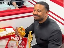 Michael B Jordan Rayakan Kemenangan di Oscar dengan Burger