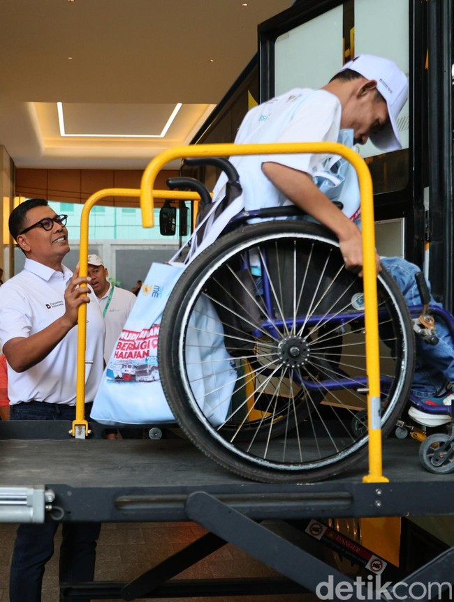Mudik Gratis untuk Penyandang Disabilitas, Ratusan Peserta Diberangkatkan