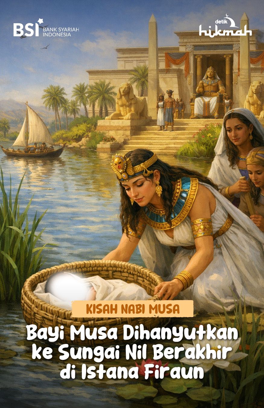 Bayi Musa Dihanyutkan ke Sungai Nil Berakhir di Istana Firaun