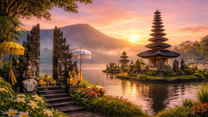 Ilustrasi hari raya Nyepi.