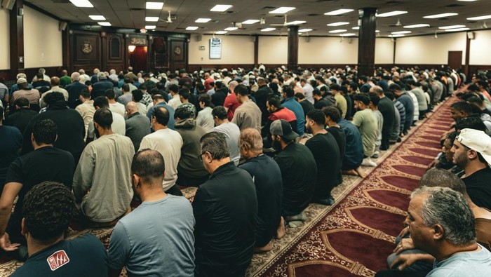Ilustrasi Sholat Idul Fitri.