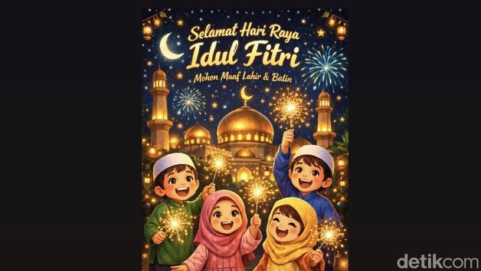 Kartu ucapan Idulfitri 2026.