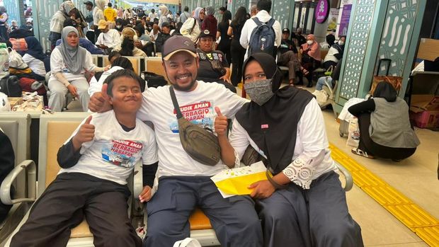 Pemudik di Stasiun Senen, 18 Maret 2026 (Ondang/detikcom)