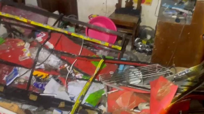 Penampakan rumah di Jeneponto diamuk massa gegara pemiliknya dituduh selingkuh dengan istri orang. Dokumen Istimewa