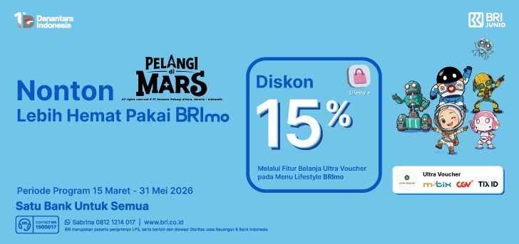 Promo BRI nonton Pelangi Mars