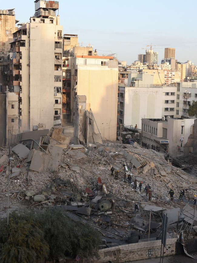Serangan Israel Rusak Bangunan di Beirut Tengah