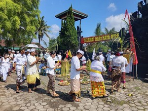 Umat Hindu Magelang Gelar Tawur Kesanga di Pura Kompleks Akmil