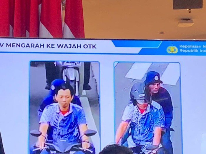 Wajah terduga pelaku penyiraman air keras kepada aktivis KontraS Andrie Yunus