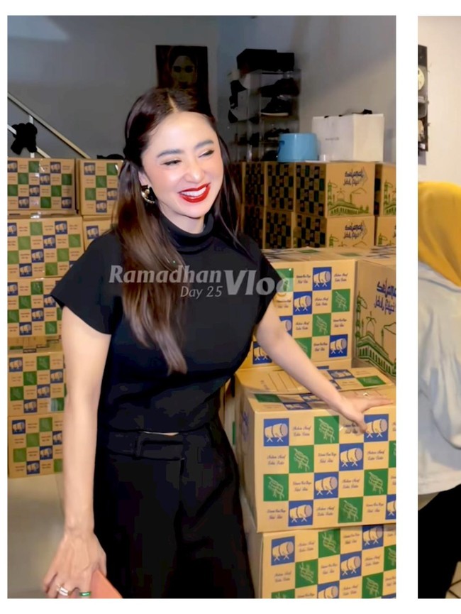 Dewi Perssik Bagi-bagi Sembako di Rumah Jakarta, Warga Antre Panjang!