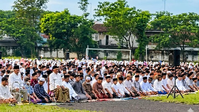Dokumentasi pelaksanaan salat Idul Fitri jamaah Muhammadiyah Banyuwangi tahun 2025