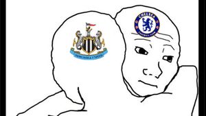 Meme Kocak Newcastle Dipeluk Chelsea yang Senasib Kena Bantai