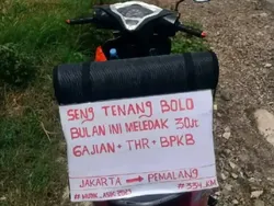 Pesan Kocak Pemotor Mudik Lebaran, Bikin Ngakak!