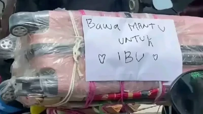 Pesan Kocak Pemotor Mudik Lebaran, Bikin Ngakak!