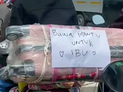 Pesan Kocak Pemotor Mudik Lebaran, Bikin Ngakak!