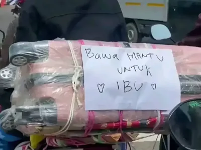 Pesan Kocak Pemotor Mudik Lebaran, Bikin Ngakak!