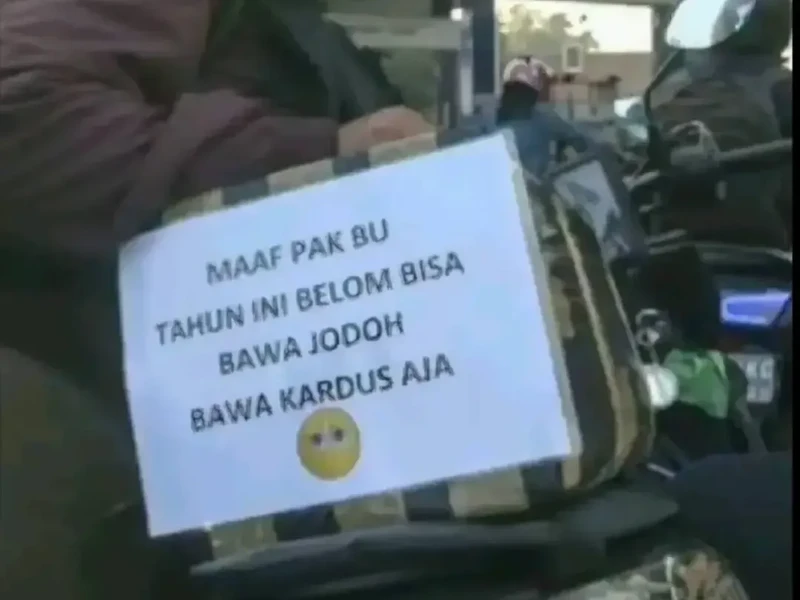 Pesan Kocak Pemotor Mudik Lebaran