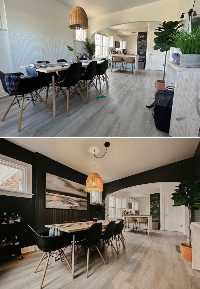 Potret before-after renovasi rumah.