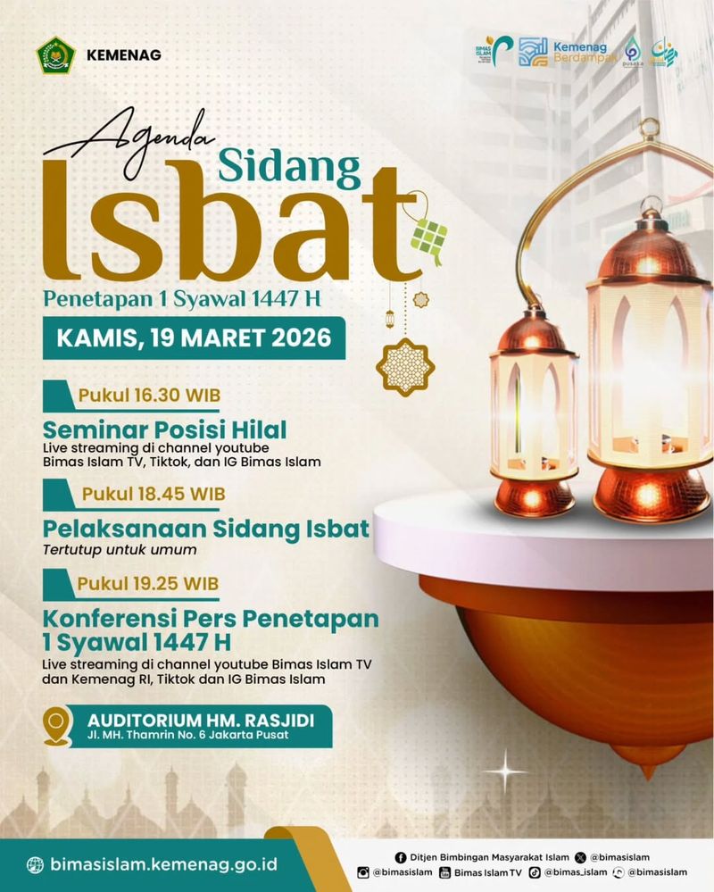Sidang Isbat Penetapan 1 Syawal 1447 H