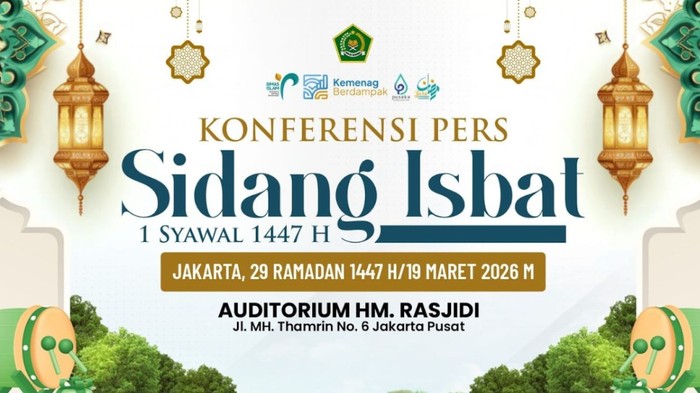 Link live streaming sidang isbat Lebaran 2026.