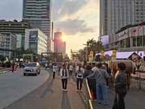 Ada Jakarta Bedug Kolosal, Warga Mulai Padati Kawasan Bundaran HI