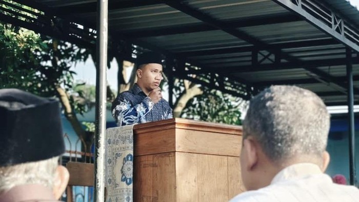 Isa Al Masih Putra Muhammadiyah saat jadi khatib salat id Jumat (20/3/2026)