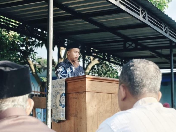 Isa Al Masih Putra Muhammadiyah saat jadi khatib salat id Jumat (20/3/2026)