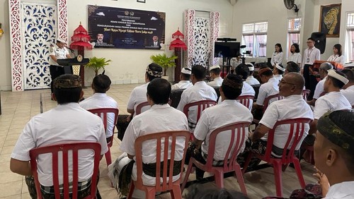 Lapas Kelas IIB Tabanan menyerahkan remisi bagi 84 warga binaan beragama Hindu saat Hari Raya Nyepi, Kamis (19/3/2026). (Foto: Istimewa)