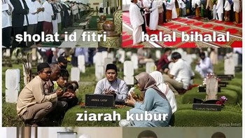 Kegiatan yatim di hari lebaran. Apalagi lebaran pertama tanpa bapak. Foto: X/@hnnfkhrnsyh