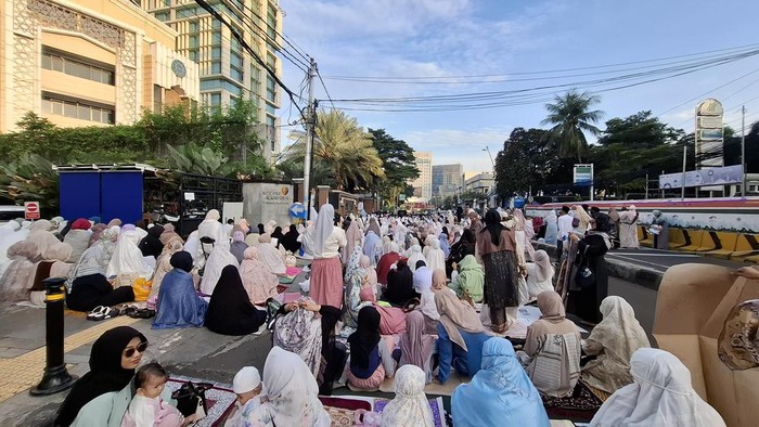 Suasana salat Id di Kantor PP Muhammadiyah di Jakarta Pusat, 20 Maret 2026 (Belia/detikcom)