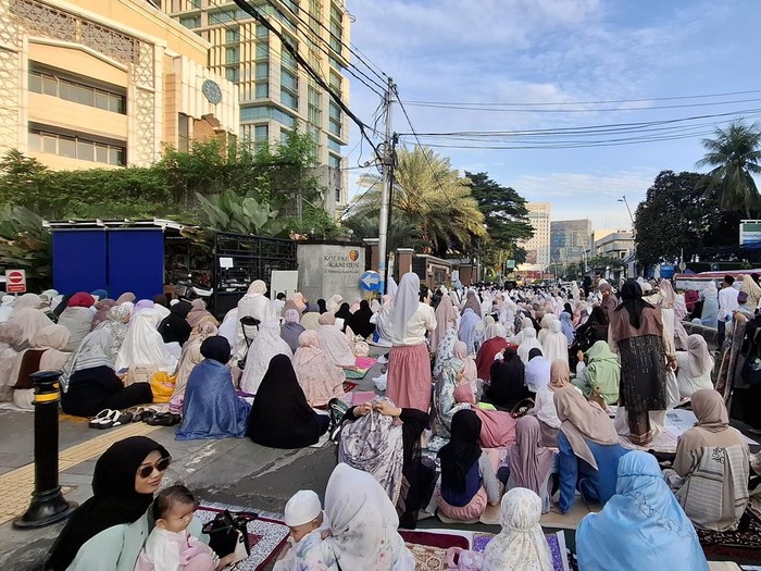 Suasana salat Id di Kantor PP Muhammadiyah di Jakarta Pusat, 20 Maret 2026 (Belia/detikcom)