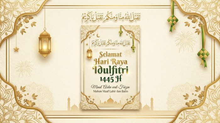 Ucapan Lebaran Minal Aidin Wal Faizin untuk keluarga hingga rekan kerja