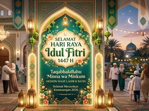 45 Ucapan Selamat Hari Raya Idul Fitri 2026 Islami Cocok untuk Semua Kalangan