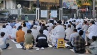 POV Wanda Hamidah melakukan salat Id di Masjid Muhammadiyah, Jalan Limau Kebayoran, Jakarta Selatan, Jumat (20/3/2026). Foto: Instagram @wandahamidahbsa
