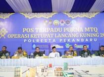 Kapolda Riau-Pangdam Pantau Malam Takbiran Pastikan Situasi Aman