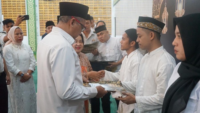 Suasana saat pemberian remisi terhadap narapidana di Lapas Tanjung Gusta Medan (dok. Lapas Tanjung Gusta Medan)