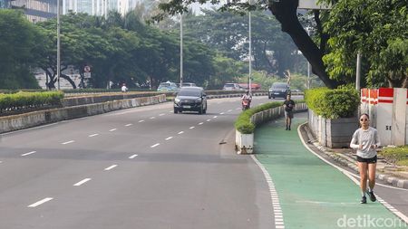 Lebaran di Jakarta, Jalan Sudirman Lengang Tanpa Kemacetan