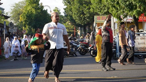 Pengamanan salat Idul Fitri 1447 Hijriah di Kabupaten Gianyar, Bali, Sabtu (21/3/2026). (Foto: Dok. Polres Gianyar)