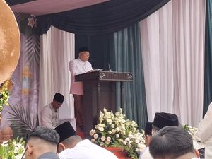 Khotbah Id Maruf Amin di Balai Kota: Perbedaan Bukan untuk Dipertentangkan