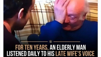 Selama 10 tahun mendengarkan pesan suara dari istrinya yang telah tiada, eh tiba-tiba pesannya kehapus. Terima kasih buat para engineer yang membantu memulihkannya. Foto: DudepostingWs via Bored Panda